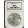Image 1 : 1990 $1 Silver Eagle MS70 NGC. NGC Census: (129/0)