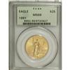 Image 1 : 1991 G$25 Half-Ounce Gold Eagle MS69 PCGS. PCGS Po