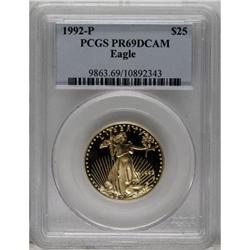 1992-P G$25 Half-Ounce Gold Eagle PR69 Deep Cameo PC