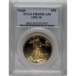 1992-W G$50 One-Ounce Gold Eagle PR69 Deep Cameo PCG