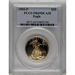 1993-P G$25 Half-Ounce Gold Eagle PR69 Deep Cameo PC