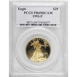 1993-P G$25 Half-Ounce Gold Eagle PR69 Deep Cameo PC