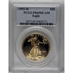 1993-W G$50 One-Ounce Gold Eagle PR69 Deep Cameo PCG
