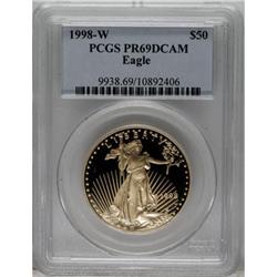 1998-W G$50 One-Ounce Gold Eagle PR69 Deep Cameo PCG