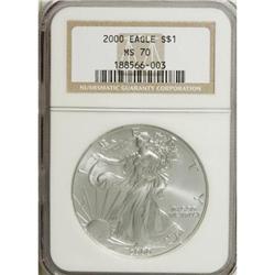 2000 $1 Silver Eagle MS70 NGC. NGC Census: (0/0).