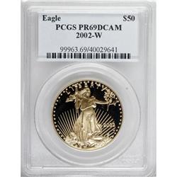 2002-W G$50 One-Ounce Gold Eagle PR69 Deep Cameo PCG