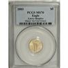 Image 1 : 2003 G$5 Tenth-Ounce Gold Eagle MS70 PCGS. PCGS Popula