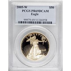 2005-W G$50 One-Ounce Gold PR69 Deep Cameo PCGS. P