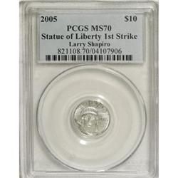 2005 $10 Tenth-Ounce Statue of Liberty, First Strike M