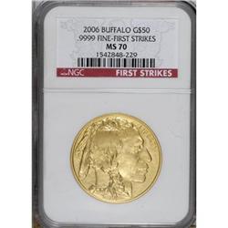 2006 G$50 One-Ounce Gold Eagle MS70 NGC. NGC Census: (