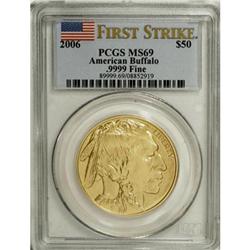 2006 $50 Buffalo One-Ounce Gold MS69 PCGS. PCGS Popula