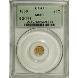 1856 25C Liberty Octagonal 25 Cents, BG-111, R.3, MS