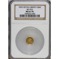 1870 50C BG-922 MS61 NGC. NGC Census: (0/0). PCGS Popu