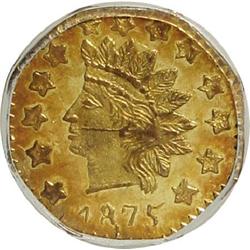 1875 50C Indian Octagonal 50 Cents, BG-946, R.4, MS63