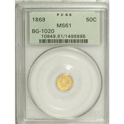 1869 50C Liberty Round 50 Cents, BG-1020, Low R.4, M