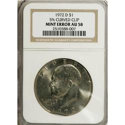 1972-D $1 AU58 NGC. NGC Census: (16/1037).