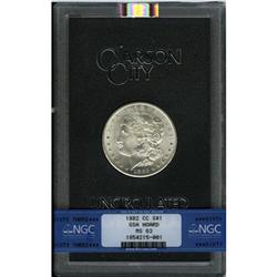 1882-CC $1 MS63 NGC. NGC Census: (2145/5992). PCGS Pop