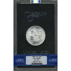 1884-CC $1 GSA HOARD MS64 NGC. NGC Census: