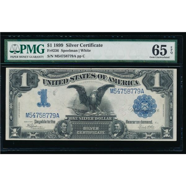 1899 $1 Black Eagle Silver Certificate PMG 65EPQ
