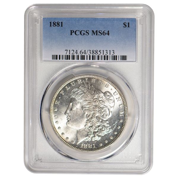 1881 $1 Morgan Silver Dollar PCGS MS64
