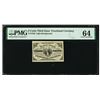 Image 1 : 3 Cent Inverted Back Plate 2 Third Issue Fractional PMG 64