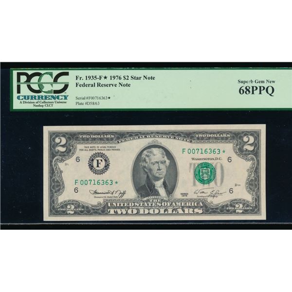 1976 $2 STAR Atlanta FRN PCGS 68PPQ