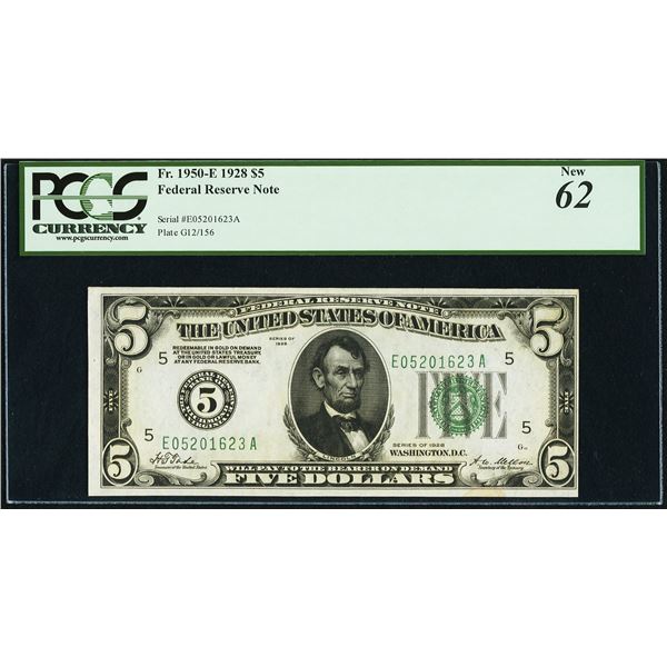 1928 $5 Richmond FRN PCGS 62