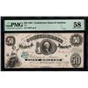 Image 1 : 1861 $50 T-8 Confederate PMG 58