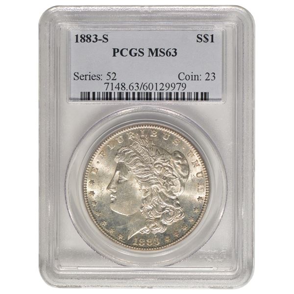 1883-S $1 Morgan Silver Dollar PCGS MS63