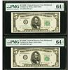 Image 1 : 1950C $5 Consecutive STAR Richmond FRN's PMG 64EPQ