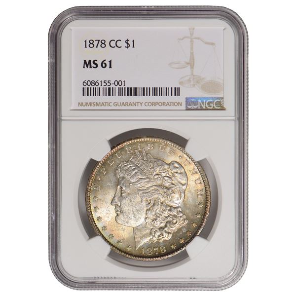 1878-CC $1 Morgan Silver Dollar NGC MS61