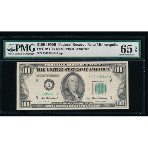 1950B $100 Minneapolis FRN PMG 65EPQ