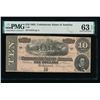 Image 1 : 1864 $10 T-68 Confederate States of America PMG 63EPQ