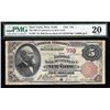 Image 1 : 1882 $5 New York NY Nation Bank Note PMG 20