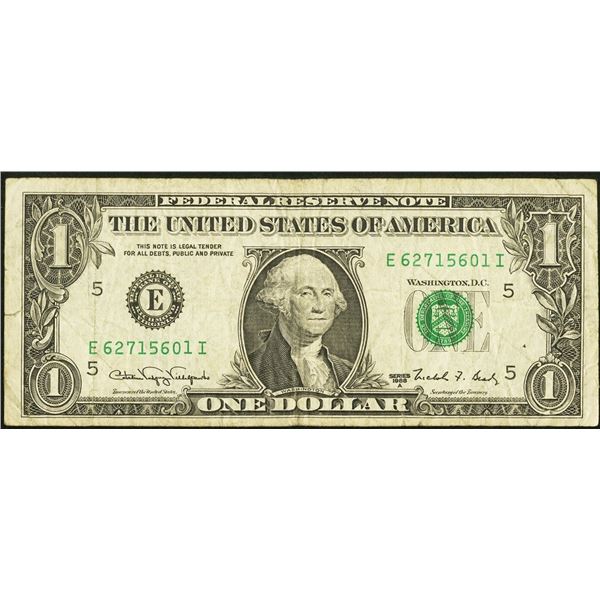 1988A $1 Web Richmond Federal Reserve Note