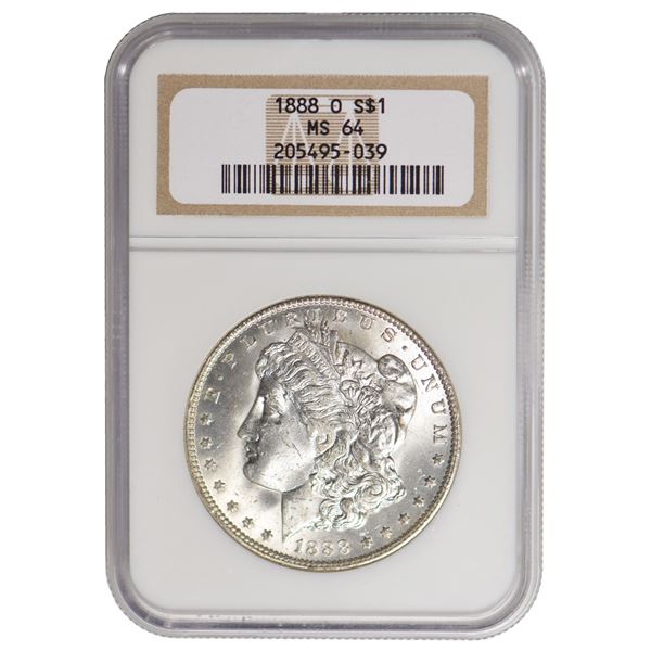 1888-O $1 Morgan Silver Dollar NGC MS64