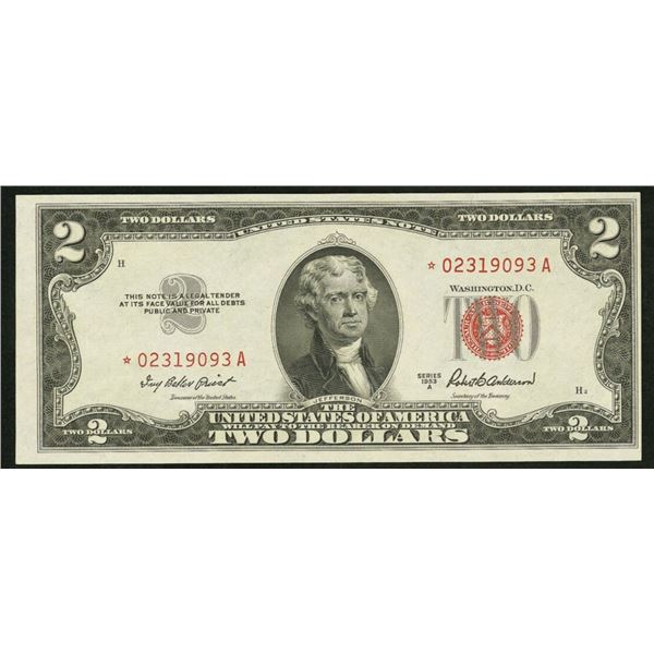 1953A $2 STAR Legal Tender Note