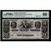 Image 1 : 1840's $2 Winchester VA Obsolete Note PMG 66EPQ