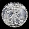 Image 2 : 1943-p Walking Liberty Half Dollar 50c Grades Select Unc