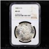 Image 2 : NGC 1880-s Morgan Dollar $1 Graded ms65 By NGC