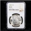 Image 2 : NGC 1900-o Morgan Dollar $1 Graded ms65 By NGC