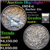 Image 1 : ***Auction Highlight*** 1904-o Barber Quarter 25c Graded Choice+ Unc By USCG (fc)