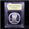 Image 2 : Proof 1995-P Olympics Cycling Modern Commem Dollar $1 Graded GEM++ Proof Deep Cameo By USCG