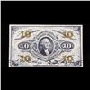 Image 2 : US Fractional Currency 10c Third Issue fr-1255 Washington Bust Green Reverse Grades Select CU