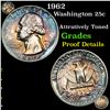 Image 1 : Proof 1962 Washington Quarter 25c Grades Proof Details