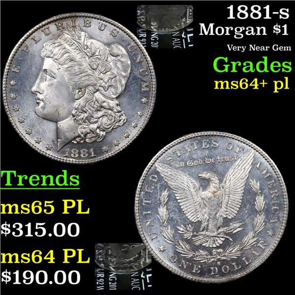 1881-s Morgan Dollar $1 Grades Choice Unc+ PL