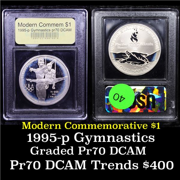 Proof 1995-P Olympic Gymnast Modern Commem Dollar $1 Graded GEM++ Proof Deep Cameo By USCG