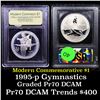Image 1 : Proof 1995-P Olympic Gymnast Modern Commem Dollar $1 Graded GEM++ Proof Deep Cameo By USCG