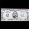 Image 2 : **Star Note** 1934c $5 Green Seal Federal Reserve Note Grades vf++