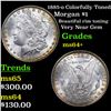 Image 1 : 1885-o Colorfully Toned Morgan Dollar $1 Grades Choice+ Unc